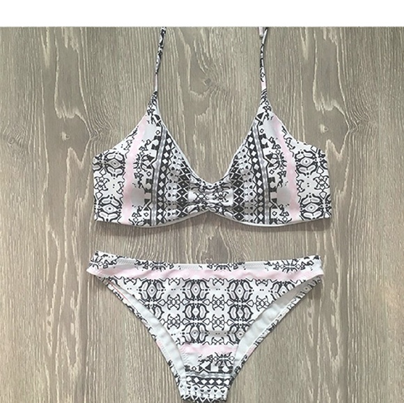 White Boho Print Bikini - Picture 3 of 5